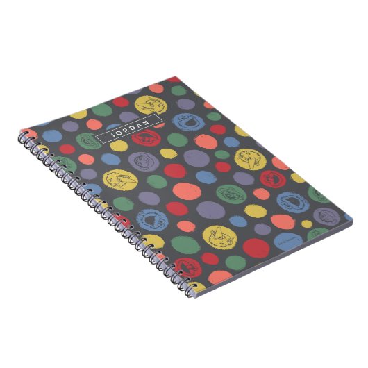 Samenkomend pogether Polka Dot Pattern Notitieboek (Rechterzijde)