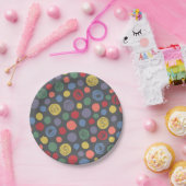 Samenkomend pogether Polka Dot Pattern Papieren Bordje (Feest)