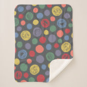 Samenkomend pogether Polka Dot Pattern Sherpa Deken (Voorkant)