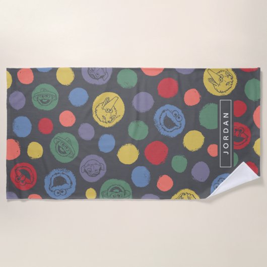 Samenkomend pogether Polka Dot Pattern Strandlaken (Voorkant)