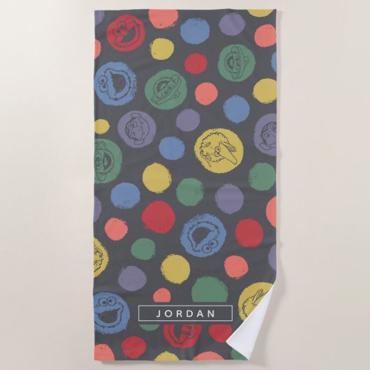 Samenkomend pogether Polka Dot Pattern Strandlaken (Voorkant)