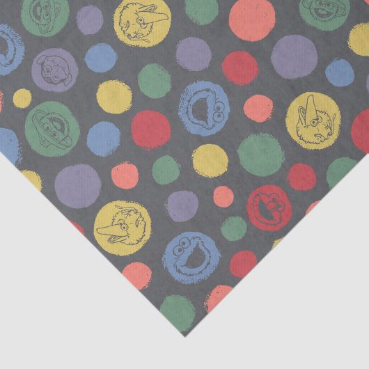 Samenkomend pogether Polka Dot Pattern Tissuepapier (Detail)