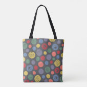 Samenkomend pogether Polka Dot Pattern Tote Bag (Achterkant)