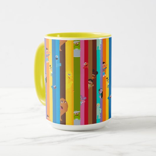 Samenkomend stripe-patroon mok (Voorkant links)