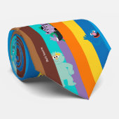 Samenkomend stripe-patroon stropdas (Opgerold)