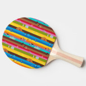 Samenkomend stripe-patroon tafeltennisbatje (Zijkant)