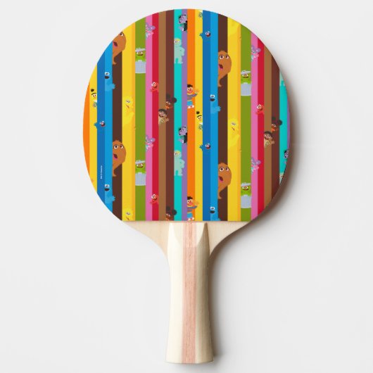 Samenkomend stripe-patroon tafeltennisbatje (Voorkant)