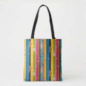 Samenkomend stripe-patroon tote bag (Voorkant)