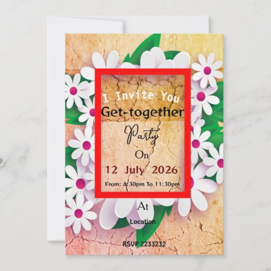 Samenkomst Uitnodiging (Voorkant)