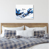Samenkomst van Blauwe Beweging Canvas Afdruk (Insitu (Slaapkamer))