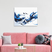 Samenkomst van Blauwe Beweging Canvas Afdruk (Insitu (Woonkamer))