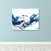 Samenkomst van Blauwe Beweging Canvas Afdruk (Insitu (Houten vloer))