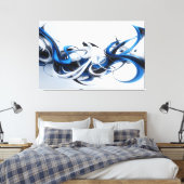 Samenkomst van Blauwe Beweging Canvas Afdruk (Insitu (Slaapkamer))