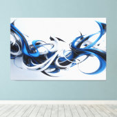 Samenkomst van Blauwe Beweging Canvas Afdruk (Insitu (Houten vloer))
