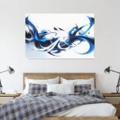 Samenkomst van Blauwe Beweging Canvas Afdruk (Insitu (Slaapkamer))