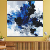 Samenkomst van Middennachtblauw Canvas Afdruk (Insitu (Woonkamer))