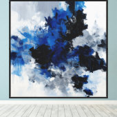 Samenkomst van Middennachtblauw Canvas Afdruk (Insitu (Houten vloer))