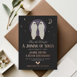 Samenkomst van Zielen Halloween Gay Save the Date Folie Uitnodiging