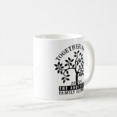 Samenkomstboom met naam en datum koffiemok (Voorkant rechts)