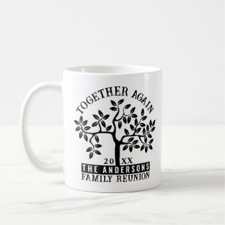 Samenkomstboom met naam en datum koffiemok