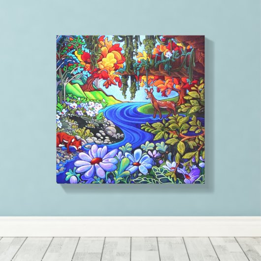 Samenleven canvas afdruk (Insitu (Houten vloer))