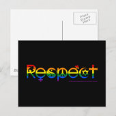 Samenleven met Respect Regenboog Pride Briefkaart (Voorkant / Achterkant)