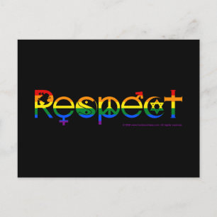 Samenleven met Respect Regenboog Pride Briefkaart