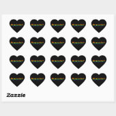 Samenleven met Respect Regenboog Pride Hart Sticker (Vel)