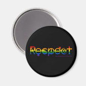 Samenleven met Respect Regenboog Pride Magneet (Voorkant / Achterkant)