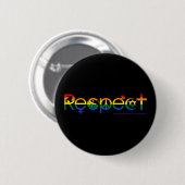 Samenleven met Respect Regenboog Pride Ronde Button 5,7 Cm (Voorkant /achterkant)