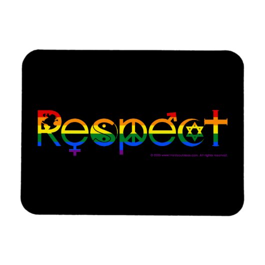 Samenleven met Respect Regenboogprinsdag Magneet (Horizontaal)