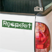 Samenleven met respect - Vrede Vriendelijkheid & T Bumpersticker (Op Truck)