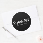 Samenleven met Respect - Vrede Vriendelijkheid & T Ronde Sticker (Envelop)