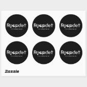 Samenleven met Respect - Vrede Vriendelijkheid & T Ronde Sticker (Vel)