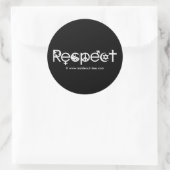 Samenleven met Respect - Vrede Vriendelijkheid & T Ronde Sticker (Tas)