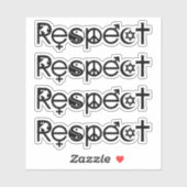 Samenleven met respect - Vrede Vriendelijkheid & T Sticker (Vel)