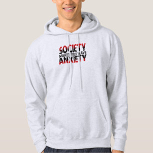 Samenleving Maakt Je Angstig Heren Hoodie