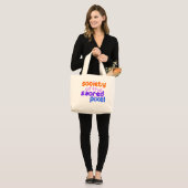 Samenleving van de Heilige Pixel Grote Tote Bag (Voorkant (model))