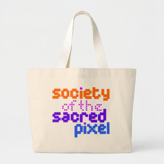 Samenleving van de Heilige Pixel Grote Tote Bag