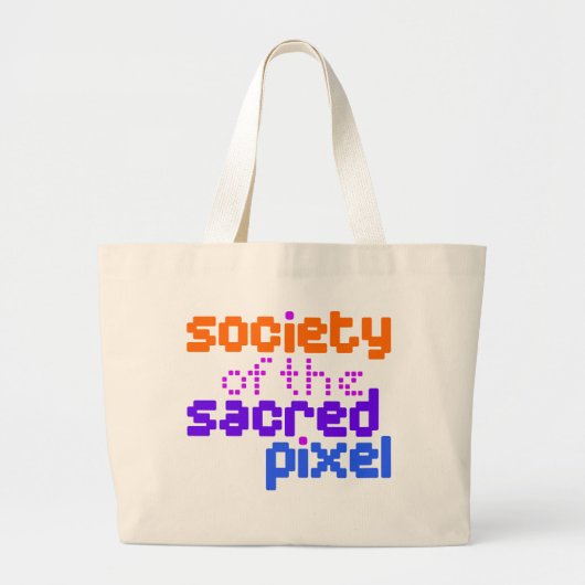 Samenleving van de Heilige Pixel Grote Tote Bag (Voorkant)