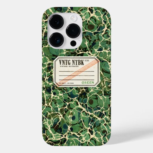  samenstellend boek Groene VNTG Case-Mate iPhone Case (Achterkant)