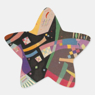 Samenstelling 10 van Kandinsky het Abstracte Ster Sticker