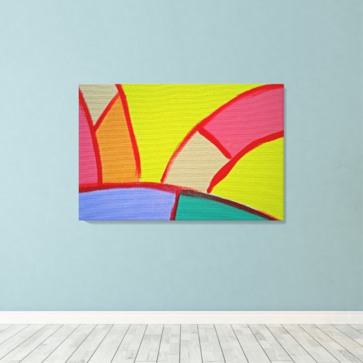 Samenstelling #11A door Michael Moffa Canvas Afdruk (Insitu (Houten vloer))