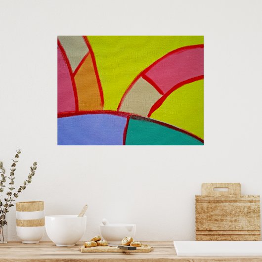 Samenstelling #11A door Michael Moffa Poster (Keuken)