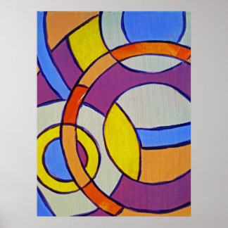 Samenstelling #14 door Michael Moffa Poster