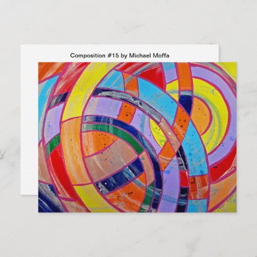 Samenstelling #15 door Michael Moffa Briefkaart (Voorkant / Achterkant)