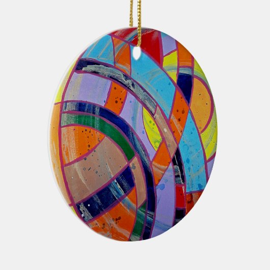 Samenstelling #15 door Michael Moffa Keramisch Ornament (Rechts)