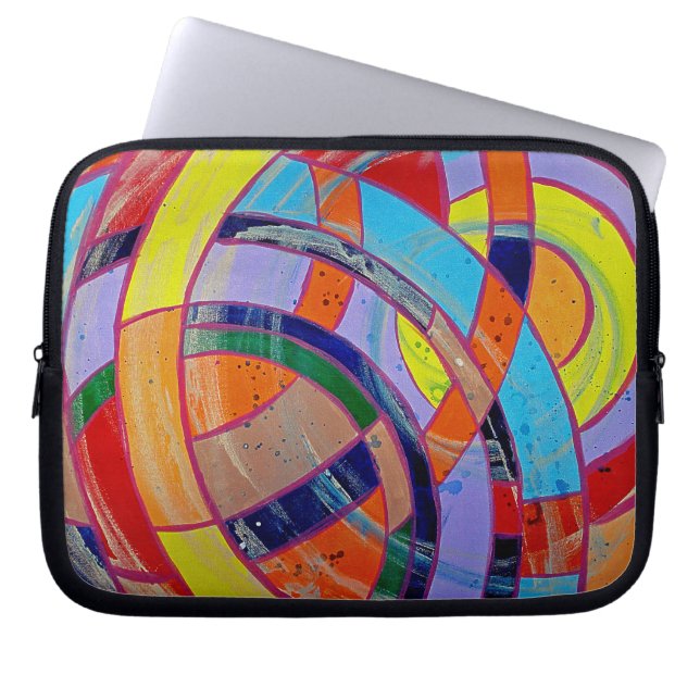 Samenstelling #15 door Michael Moffa Laptop Sleeve (Voorkant)