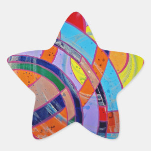 Samenstelling #15 door Michael Moffa Ster Sticker