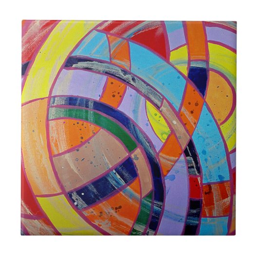 Samenstelling #15 door Michael Moffa Tegeltje (Voorkant)